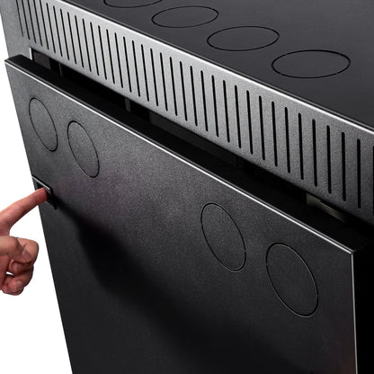Rich Solar Battery Server Rack for ALPHA 5 PRO | 6-Slot Enclosed Battery Cabinet | Includes Wheels & 600A Bus Bar Covers | Pre-assembled - RS-SRA5P