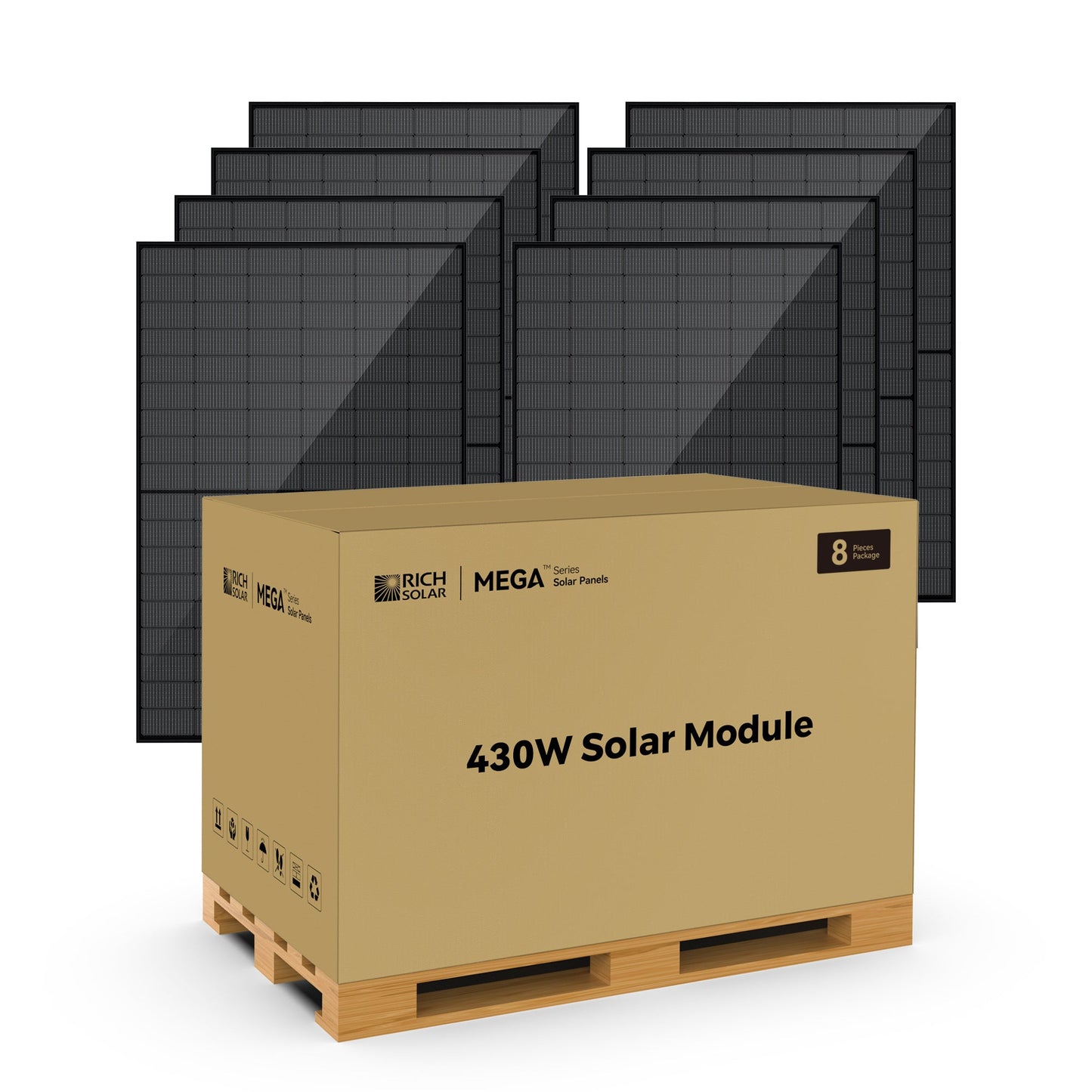 Rich Solar 430 BIFACIAL | 430W Bifacial N-Type Solar Panel | Premium 24V Grid-tie or Off-grid Solar Panel for Residential, Commercial, Agriculture  - RS-M430BF-8