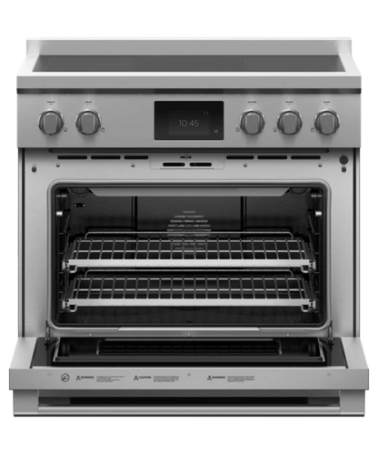 Fisher Paykel 36" Series 9 Professional 5 Zone Induction Self-Cleaning Range, 2 SmartZones Stainless Steel - RIV3365