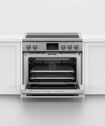 Fisher Paykel 36" Series 9 Professional 5 Zone Induction Self-Cleaning Range, 2 SmartZones Stainless Steel - RIV3365