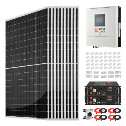 Rich Solar 2500W 48VDC-120VAC Solar Kit - RS-CBK2500