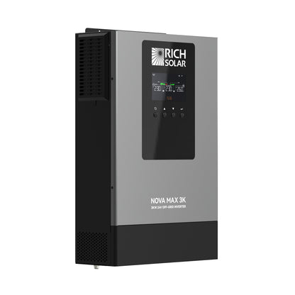 Rich Solar MAX 3K 2026 | 24V 3000W Off-Grid Hybrid Inverter | Pure Sine Wave Power for RVs, Campers, Vans, Trailers, Boats & Off-Grid Systems - RS-H3024X