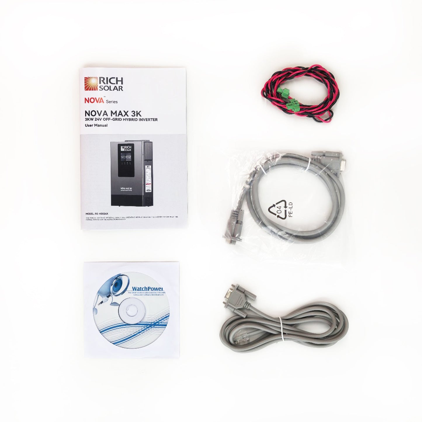 Rich Solar MAX 3K 2026 | 24V 3000W Off-Grid Hybrid Inverter | Pure Sine Wave Power for RVs, Campers, Vans, Trailers, Boats & Off-Grid Systems - RS-H3024X