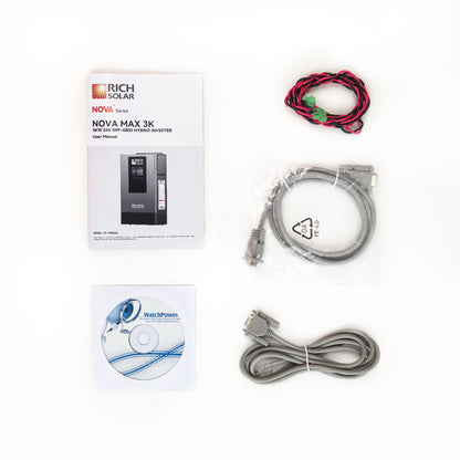 Rich Solar MAX 3K 2026 | 24V 3000W Off-Grid Hybrid Inverter | Pure Sine Wave Power for RVs, Campers, Vans, Trailers, Boats & Off-Grid Systems - RS-H3024X