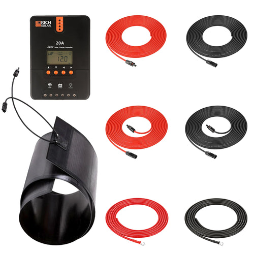 Rich Solar 160 Watt Flexible Solar Kit with 20A MPPT Controller BACKORDER - RS-K1602