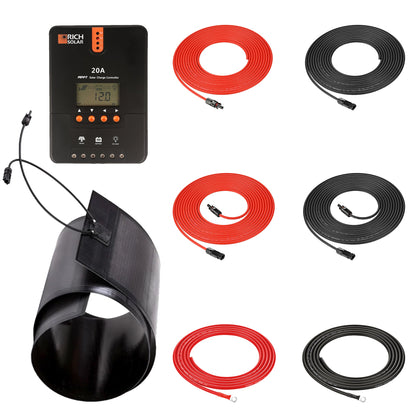 Rich Solar 160 Watt Flexible Solar Kit with 20A MPPT Controller BACKORDER - RS-K1602