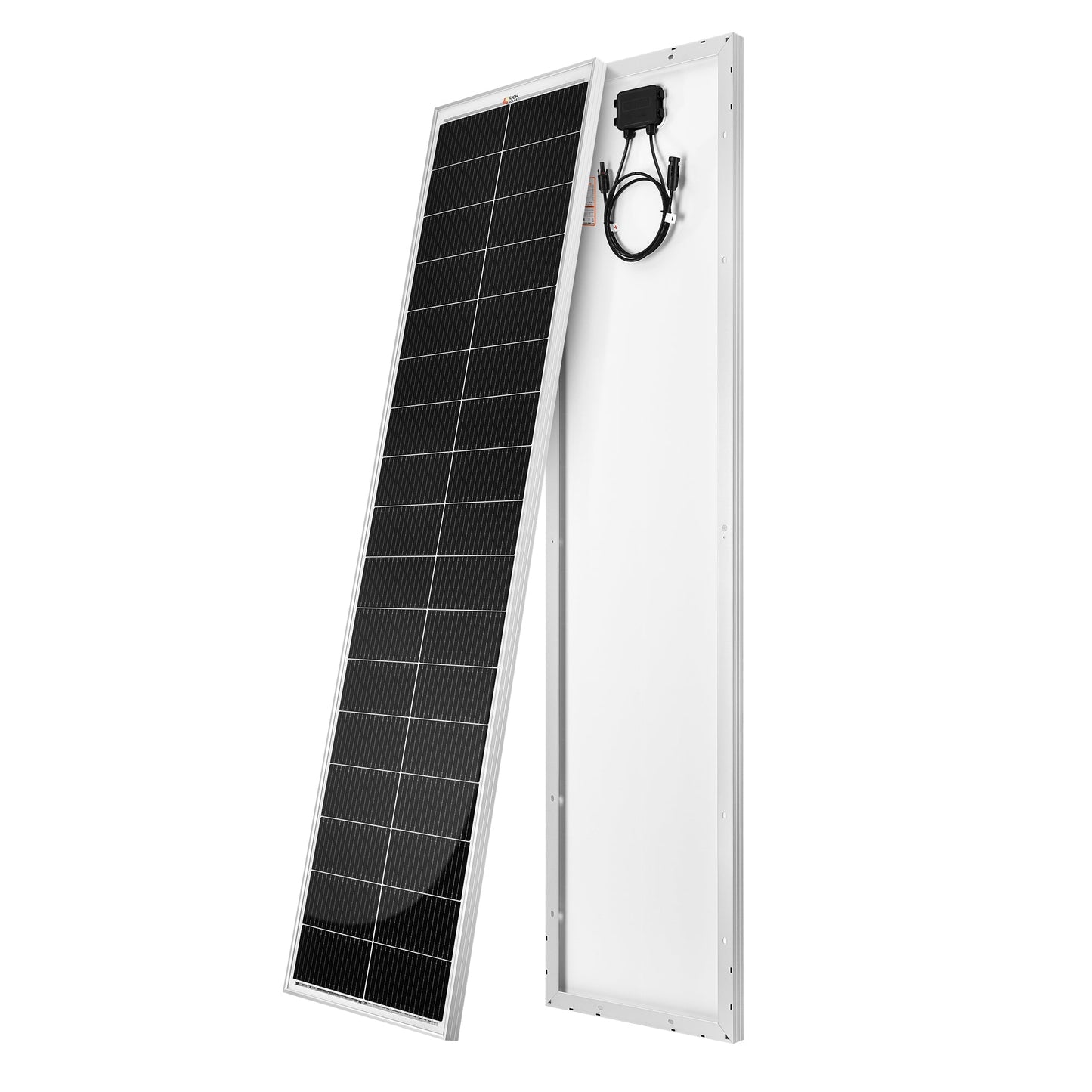 Rich Solar 130 SLIM | 130 Watt Slim Solar Panel | Compact 12V Narrow Panel for Vans, Campers, Boats  - RS-M130SL