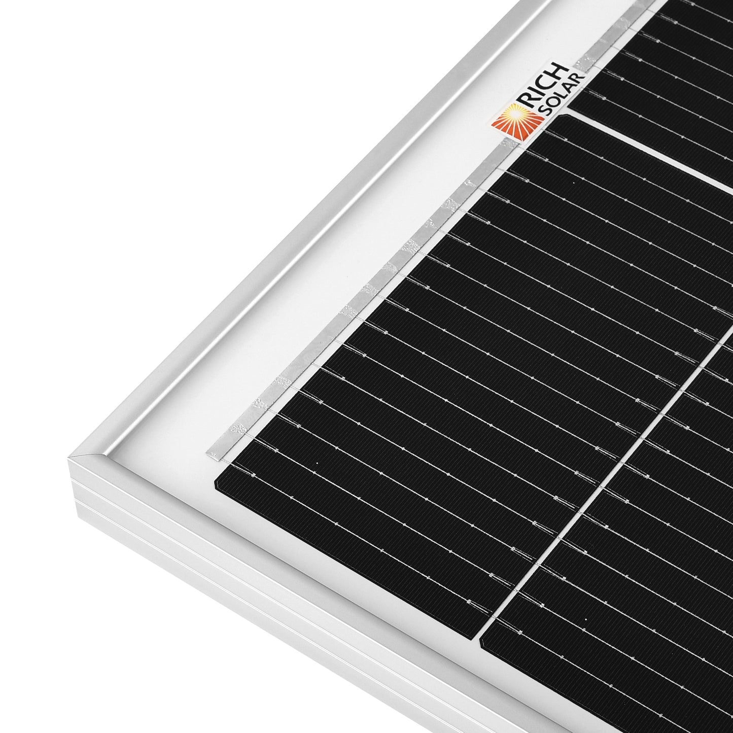 Rich Solar 130 SLIM | 130 Watt Slim Solar Panel | Compact 12V Narrow Panel for Vans, Campers, Boats  - RS-M130SL