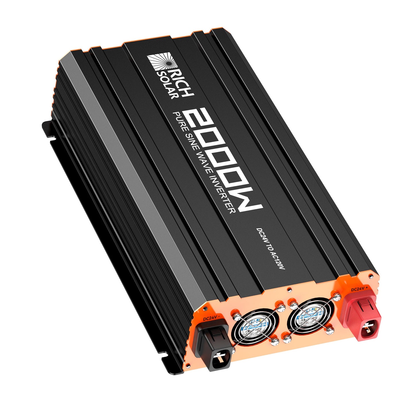 Rich Solar PURE MAX 2K | 2000 Watt (2kW) 24 Volt Industrial Pure Sine Wave Inverter | Premier 2000W 24V Off-Grid Inverter for RVs, Trailers, Campers, Vans, Trucks, Overlanders, Boats | #1 Ranked 24V Pure Sine Wave Inverter - RS-V2P24
