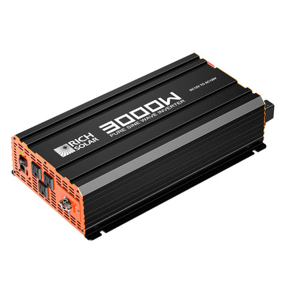 Rich Solar PURE 3K | 3000 Watt (3kW) 12 Volt Industrial Pure Sine Wave Inverter | Powerful 3000W 12V Off-Grid Inverter for RVs, Trailers, Campers, Vans, Trucks, Overlanders, Boats - RS-V3P12