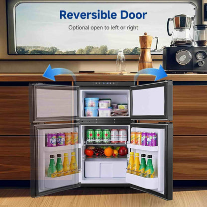 Bodegacooler RV Refrigerater Upright Freezer Dual Doors 80L/2.82 Cu.ft - DR80