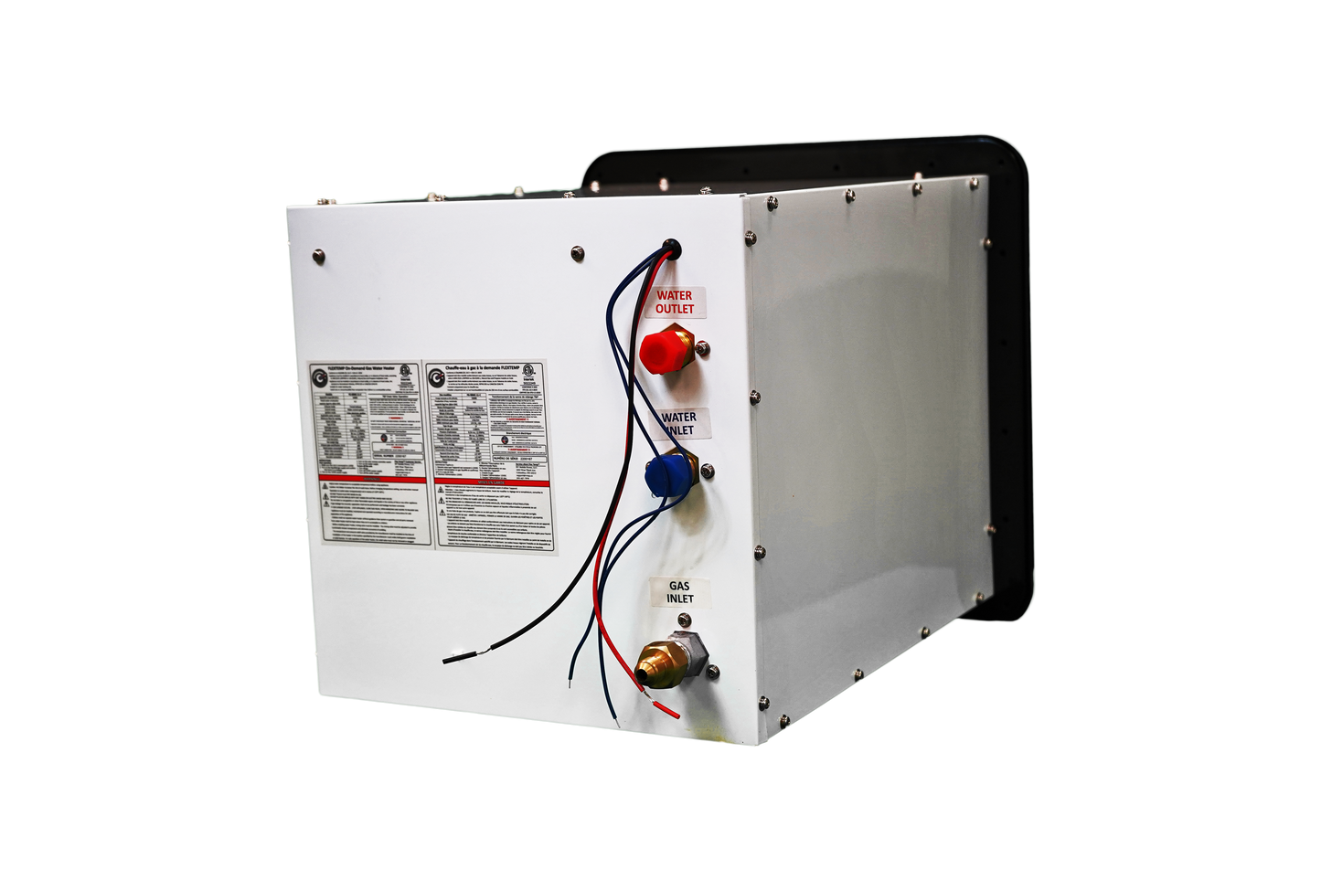 RVMP Flex Temp On-Demand Propane Tankless Water Heater for RVs  | Black Color | Anti-Freezing System | Anti-Scald System | Digital Remote | FG-SBMC-12 - 240171