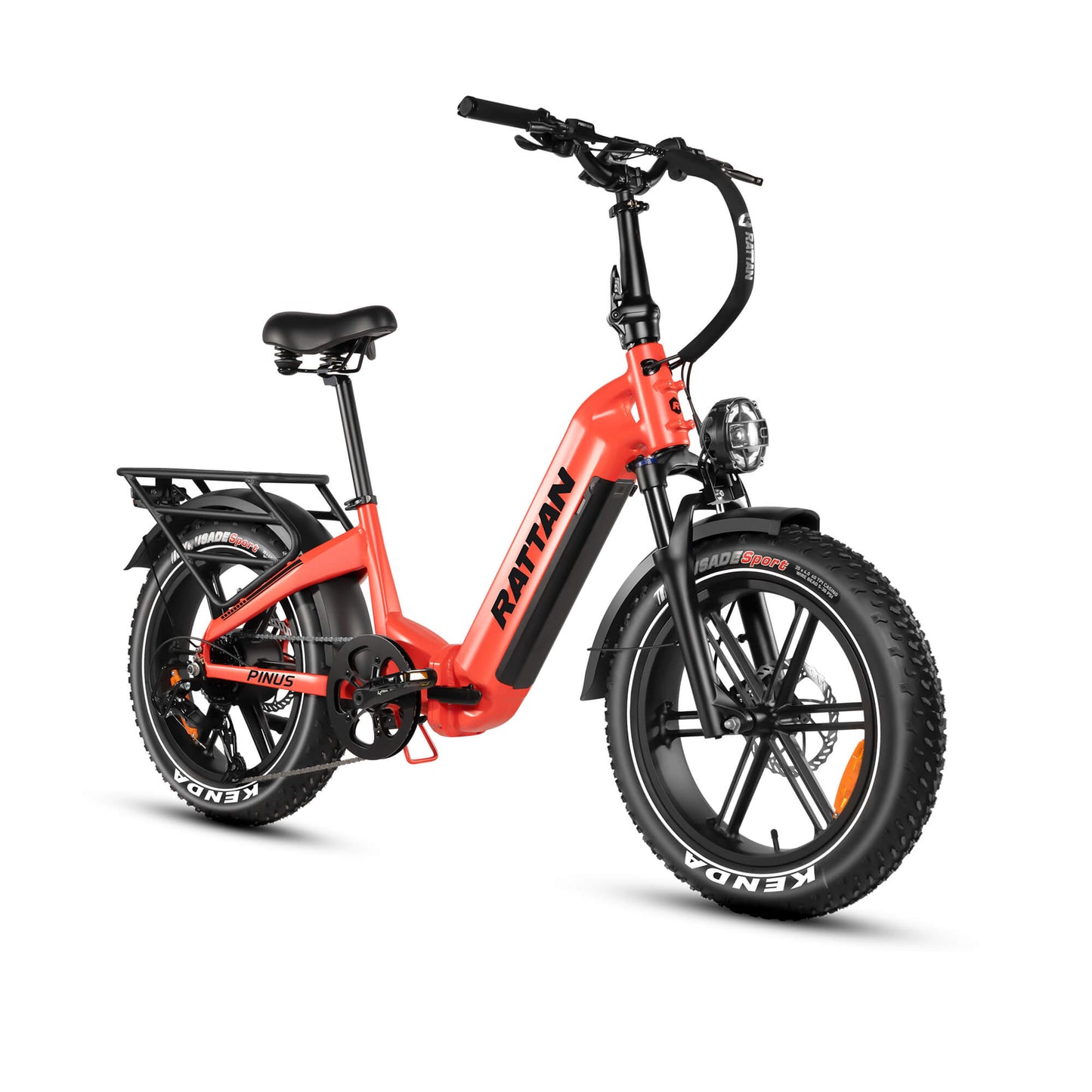 Adam Equipment Rattan Pinus 750W 48V Step Through Fat Tire Electric Bike - RPN-01-Red