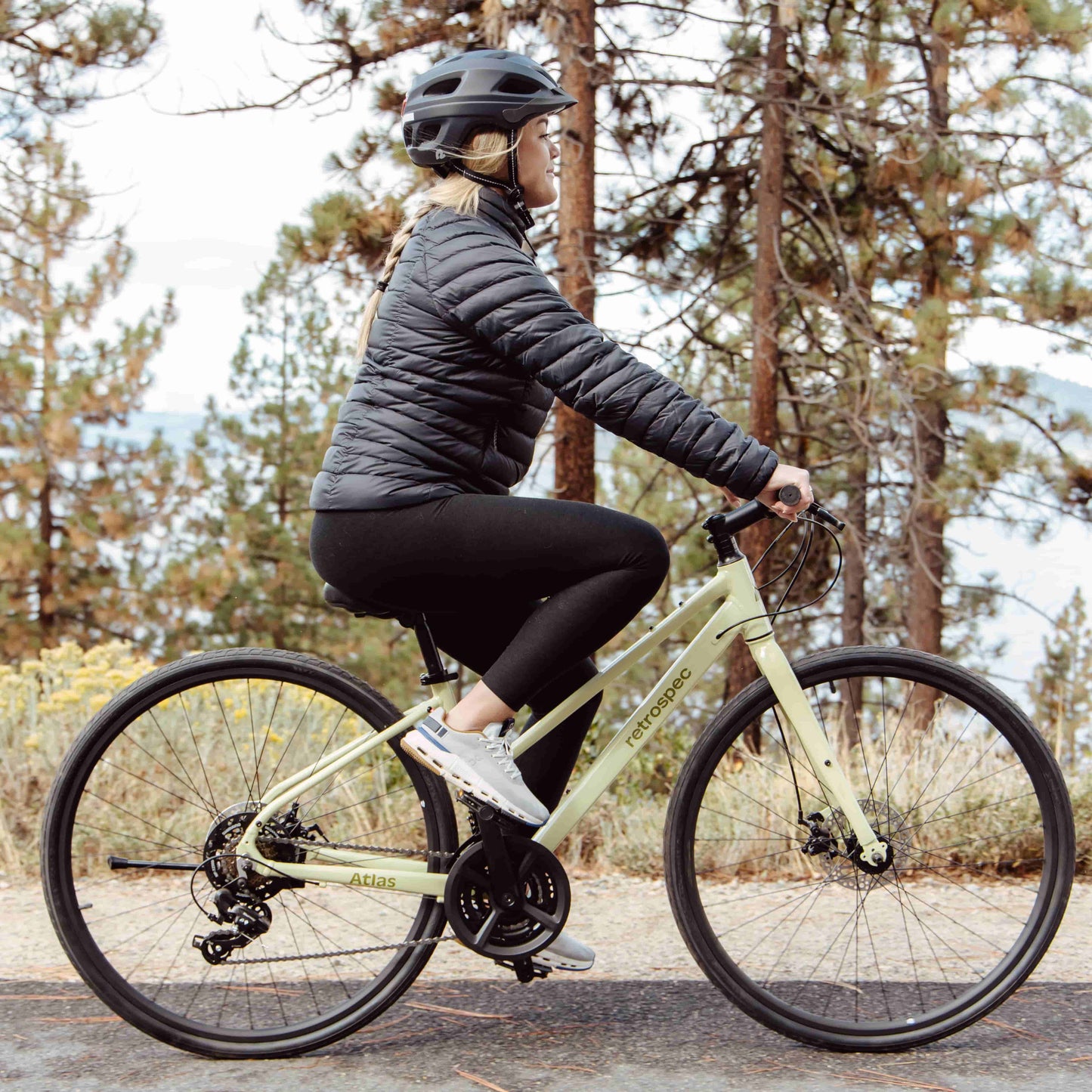Retrospec Atlas Fitness Hybrid Bike - Step Through 21 Speed - 5841