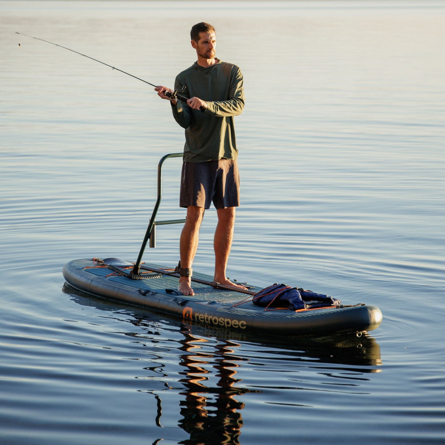 Retrospec June Inflatable Fishing Paddle Board Kayak Hybrid 11’6” - 6632