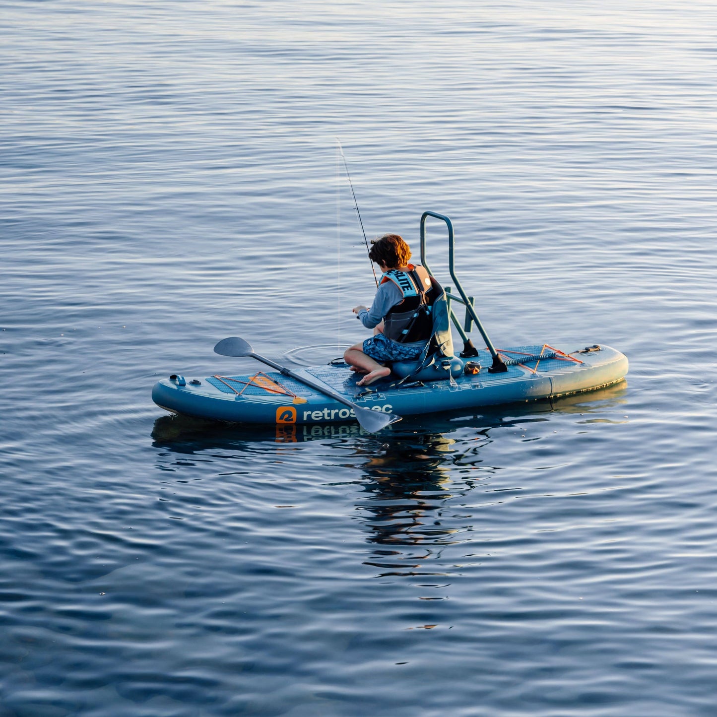 Retrospec June Nano Kids Inflatable Fishing Paddle Board Kayak Hybrid 9'6" - 6311