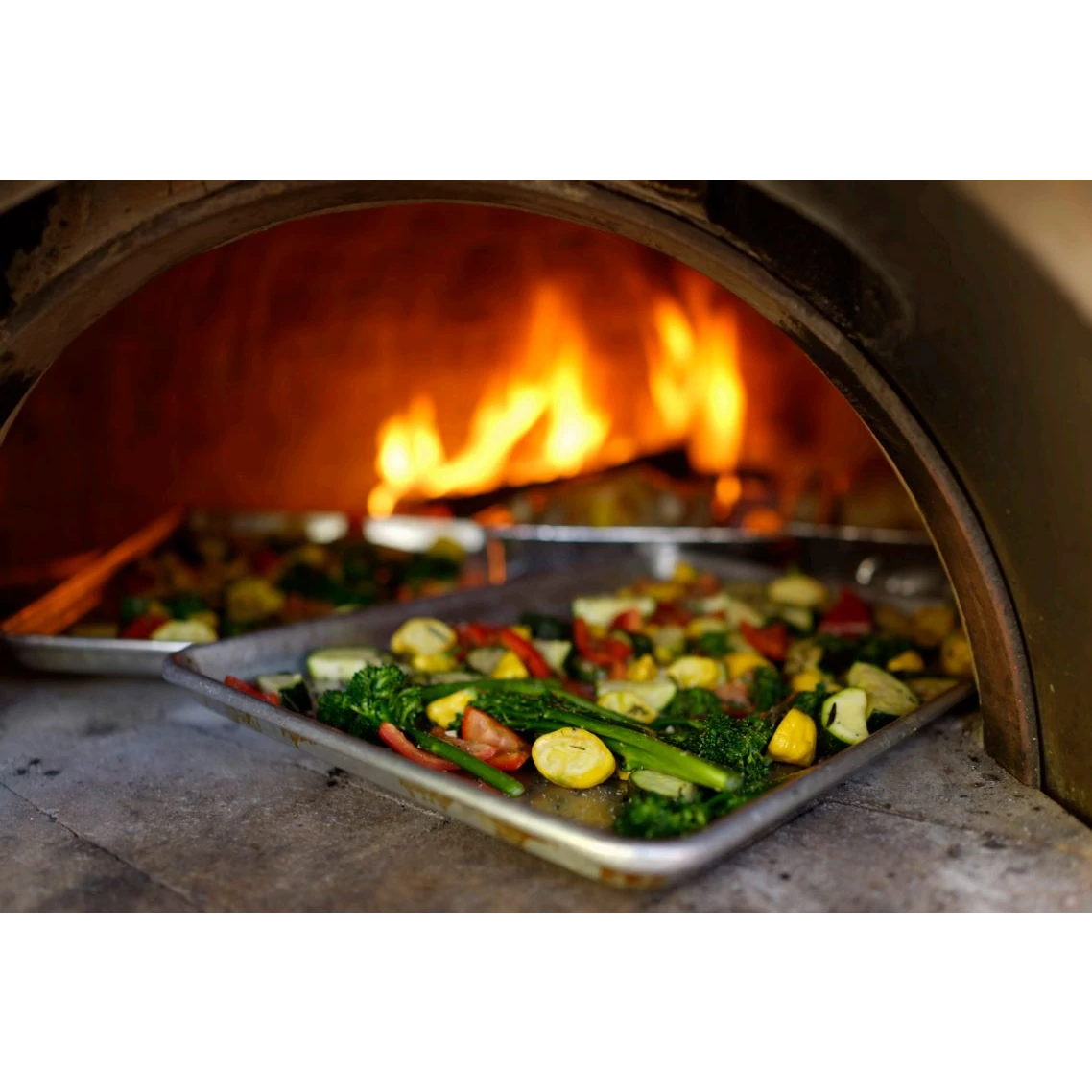 Roasted Veggies on Forno Piombo Pizza Oven