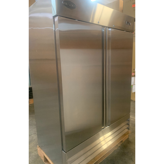 SABA S-47R - Two Door Commercial Reach-In Stainless Steel Cooler (2A)