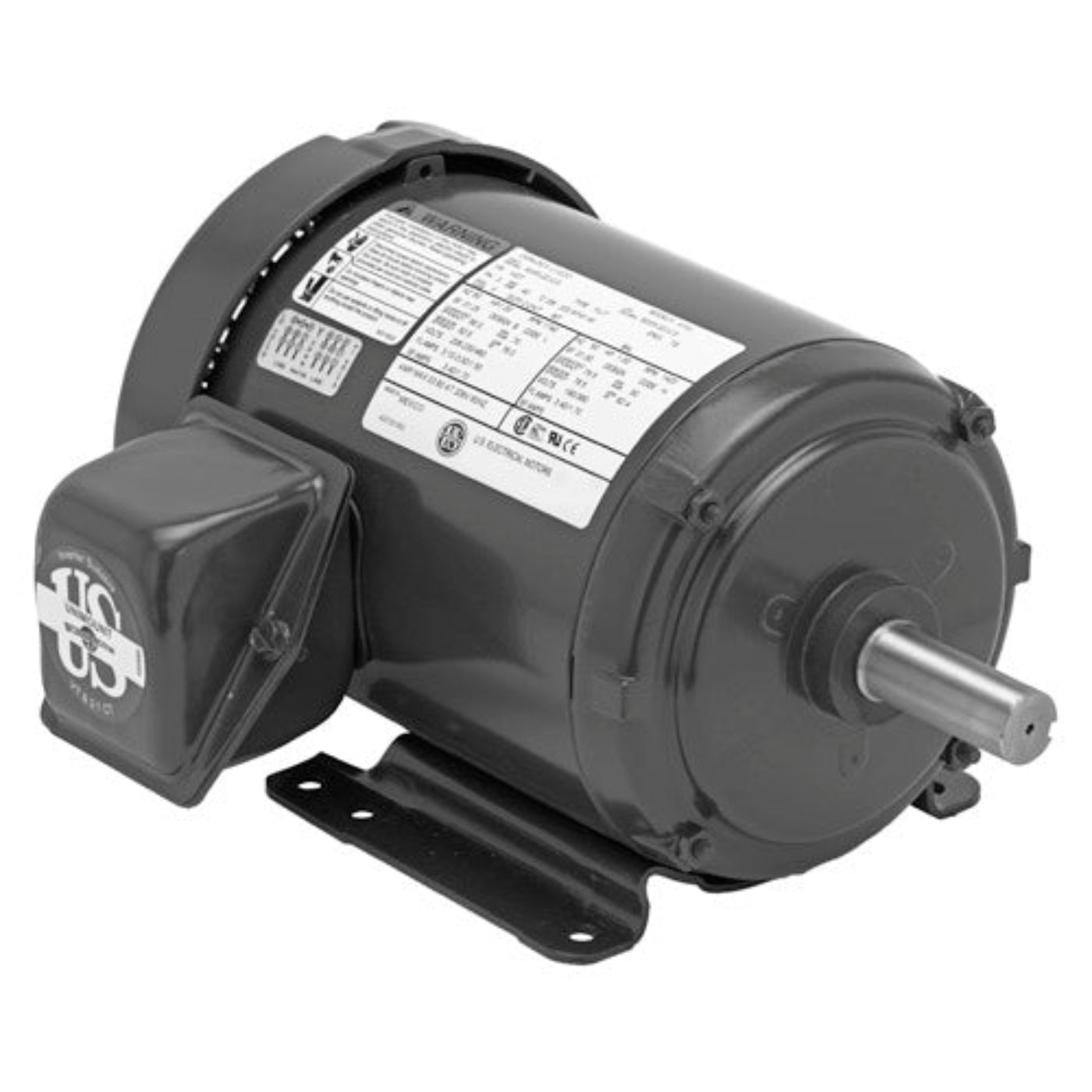 U.S. Motors S3P2A General Purpose Three Phase TEFC Horizontal - Footed Motor - S3P2A