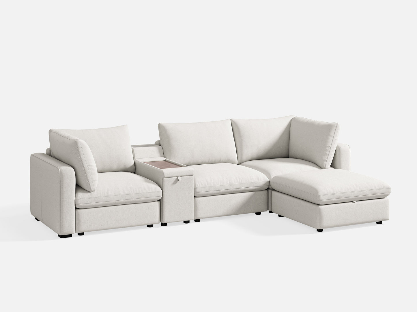 LINSY HOME RUBIK V 3 Seats with Ottoman & Console - S500-01X-3120-1F1