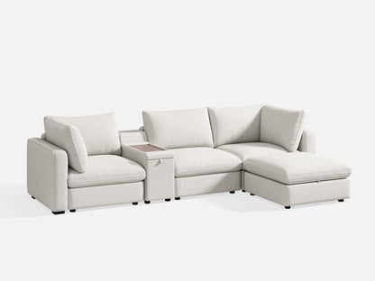 LINSY HOME RUBIK V 3 Seats with Ottoman & Console - S500-01X-3120-1F1
