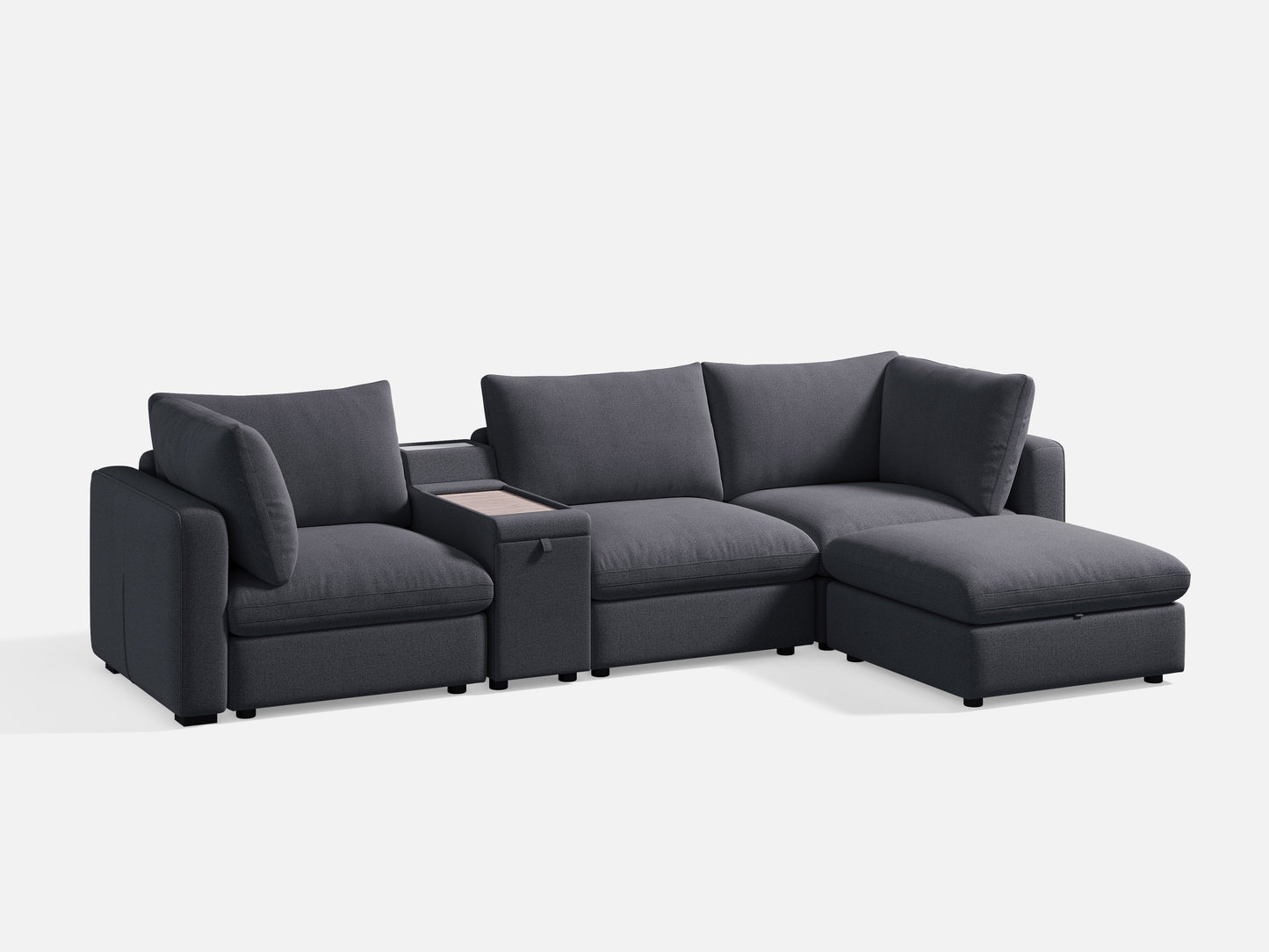LINSY HOME RUBIK V 3 Seats with Ottoman & Console - S500-01X-3120-1F1