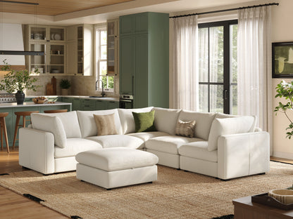LINSY HOME RUBIK V 4 Seats with Corner & Ottoman - S500-01X-5121-1-US-SPF-Sofa-0