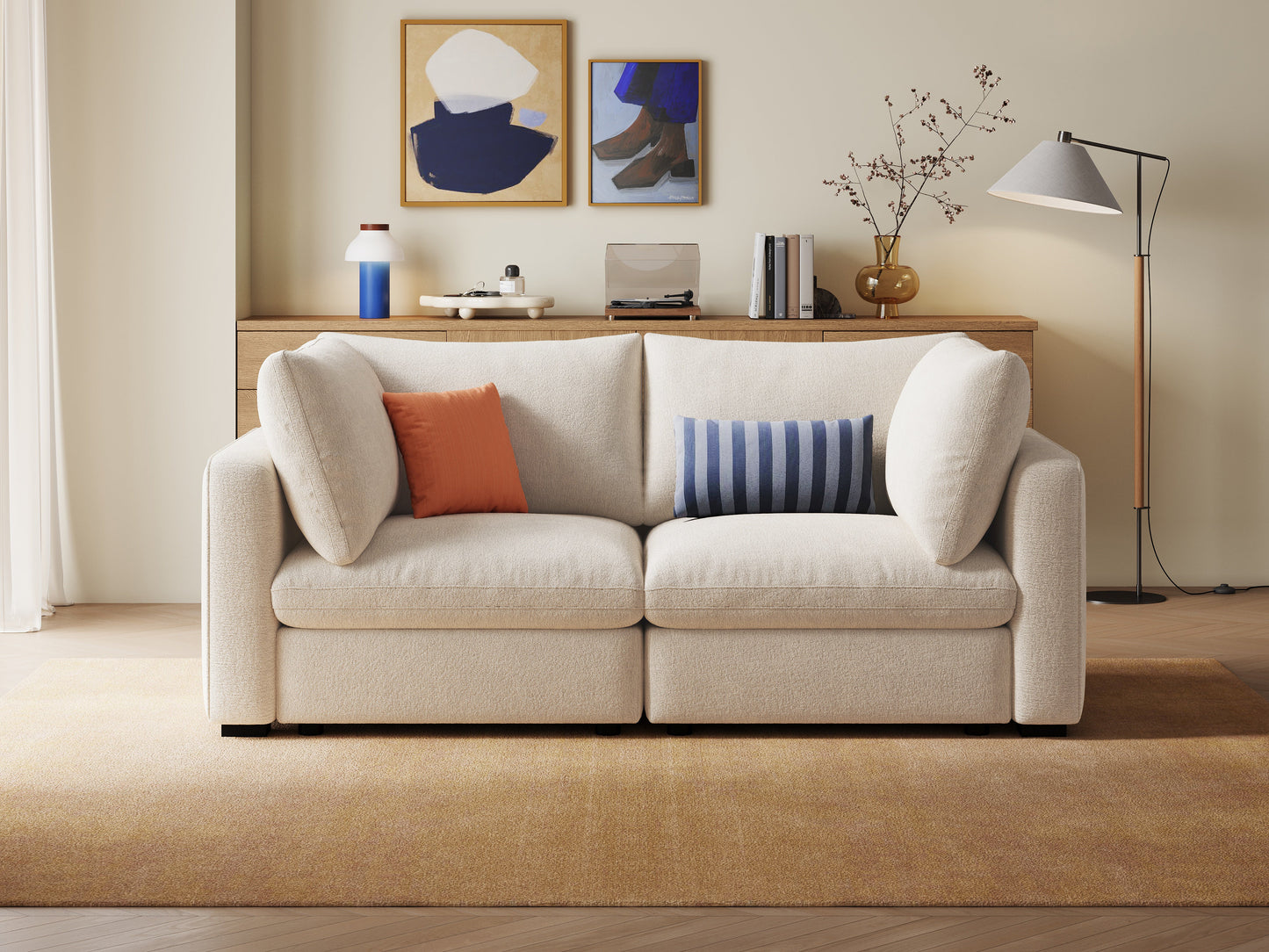 LINSY HOME RUBIK V 2 Seats Couch - S500-01X-2020-US-SPF-Sofa-0