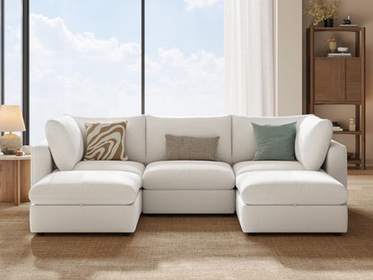 LINSY HOME RUBIK V 3 Seats with 2 Ottomans - S500-01X-3220-1-US-SPF-Sofa-0