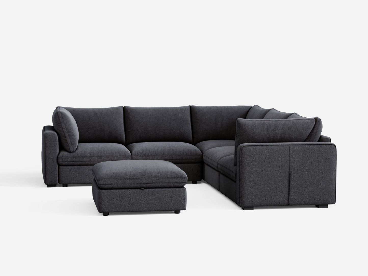 LINSY HOME RUBIK V 4 Seats with Corner & Ottoman - S500-01X-5121-1-US-SPF-Sofa-0