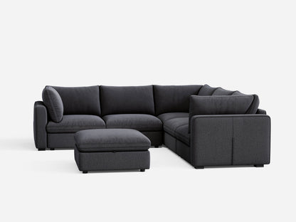 LINSY HOME RUBIK V 4 Seats with Corner & Ottoman - S500-01X-5121-1-US-SPF-Sofa-0