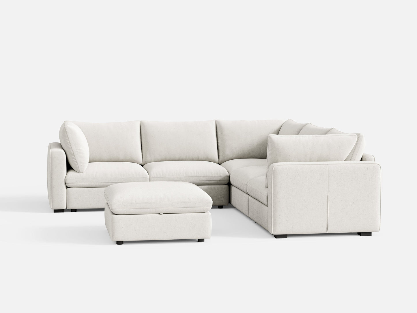 LINSY HOME RUBIK V 4 Seats with Corner & Ottoman - S500-01X-5121-1-US-SPF-Sofa-0