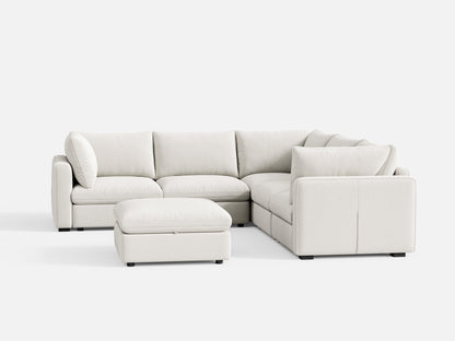 LINSY HOME RUBIK V 4 Seats with Corner & Ottoman - S500-01X-5121-1-US-SPF-Sofa-0