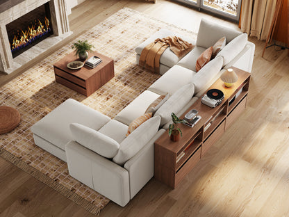 LINSY HOME RUBIK V 4 Seats with 2 Ottomans - S500-01X-4220-1-US-SPF-Sofa-0