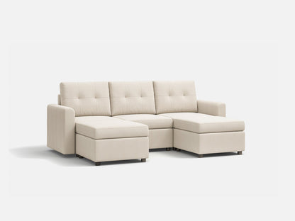 LINSY HOME RUBIK III 3 Seats with 2 Ottomans - US-LH-SPF-Sofa-S800-F11-32-0-00