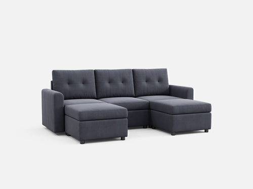 LINSY HOME RUBIK III 3 Seats with 2 Ottomans - US-LH-SPF-Sofa-S800-F11-32-0-00