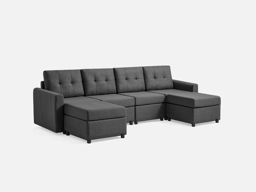 LINSY HOME RUBIK III 4 Seats with 2 Ottomans - US-LH-SPF-Sofa-S800-F11-42-0-00