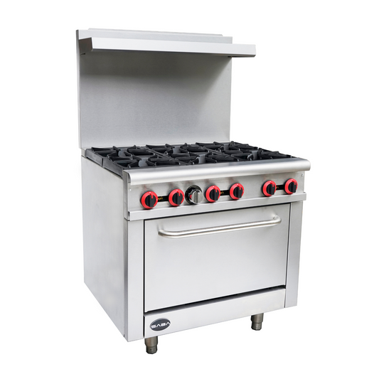 SABA  - Commercial Gas 6 Burner with Oven - GR-36