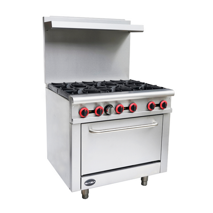 SABA  - Commercial Gas 6 Burner with Oven - GR-36