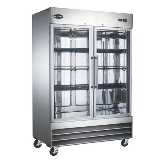 SABA Two Glass Door Commercial Reach-In Freezer - S-47FG