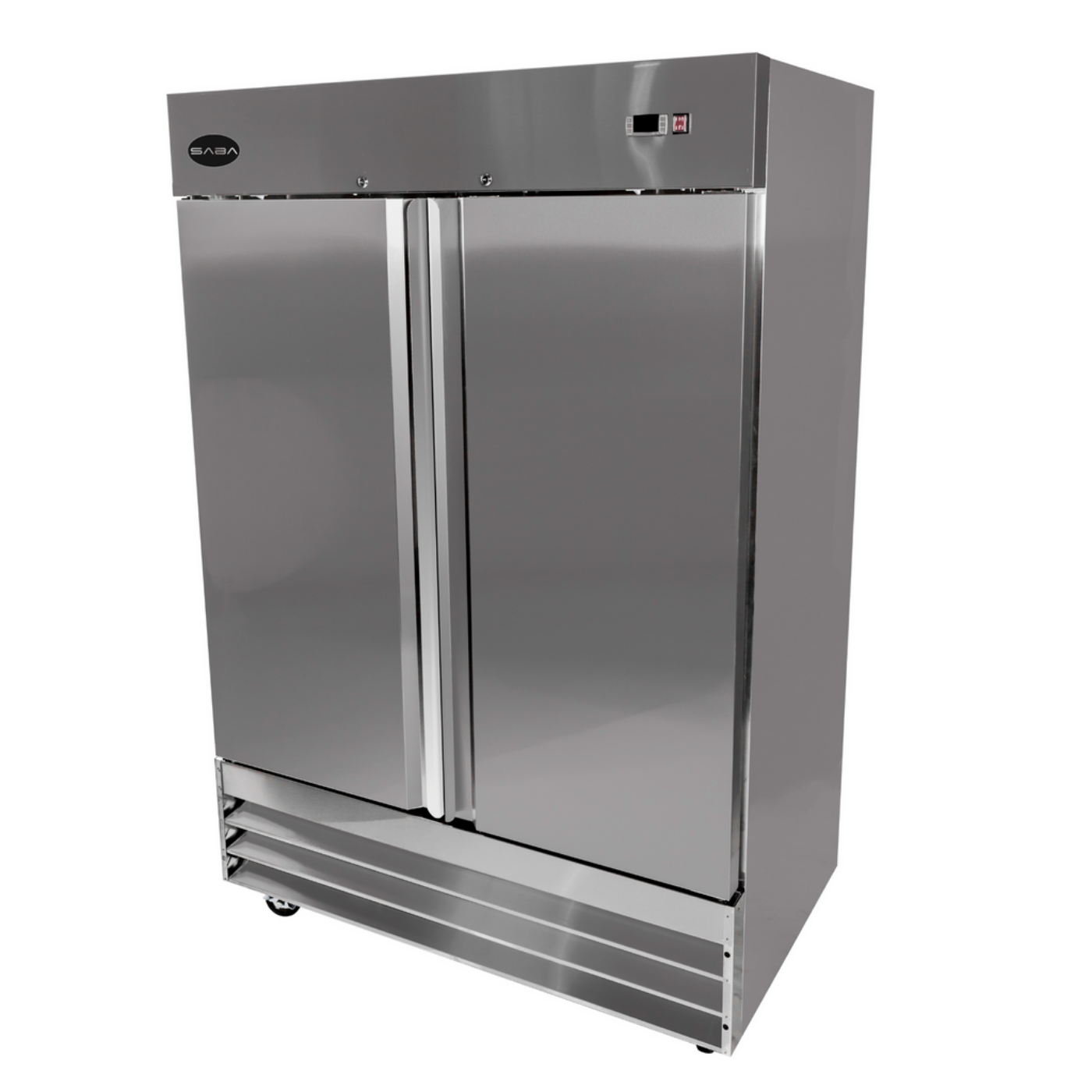 SABA Two Door Commercial Reach-In Stainless Steel Cooler - S-47R