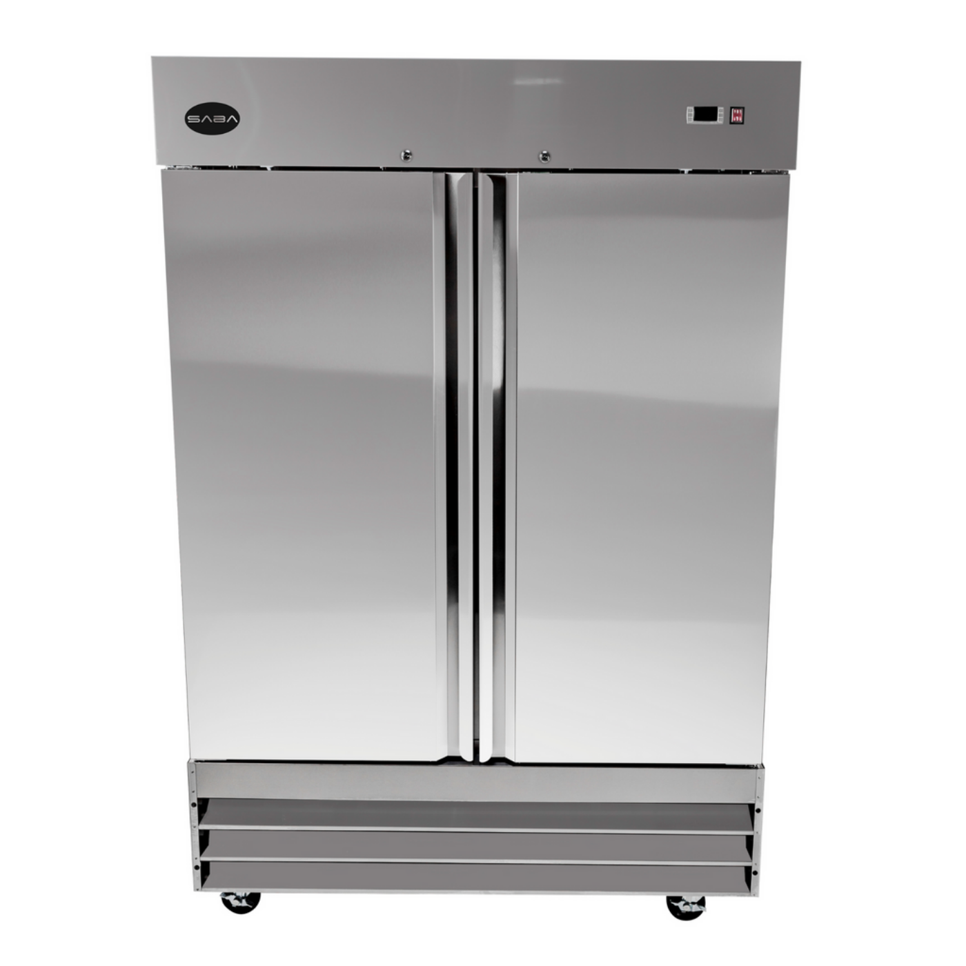 SABA Two Door Commercial Reach-In Stainless Steel Cooler - S-47R