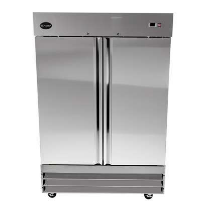 SABA Two Door Commercial Reach-In Stainless Steel Cooler - S-47R