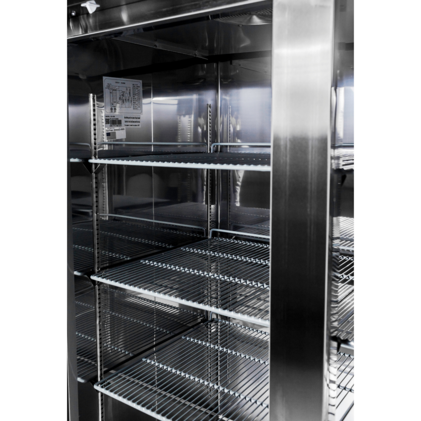 SABA Two Door Commercial Reach-In Stainless Steel Cooler - S-47R