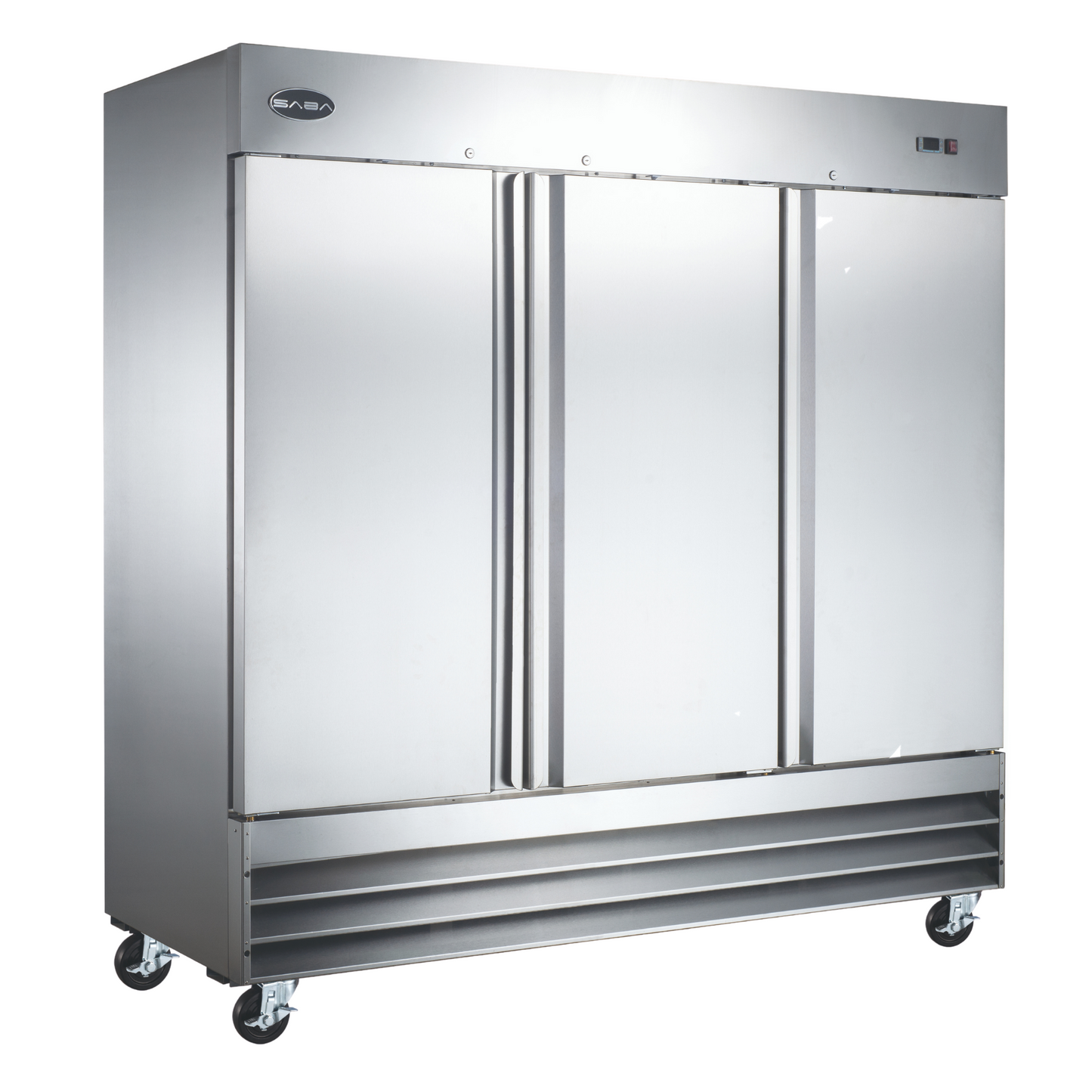 SABA   Three Door Commercial Reach-In Stainless Steel Cooler - S-72R