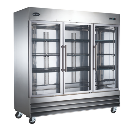 SABA  Three Glass Door Commercial Reach-In Cooler - S-72RG