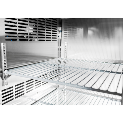 SABA SBB-24-48GSS - 24" Depth 48" Two Glass Door Commercial Back Bar Cooler (Stainless Steel)
