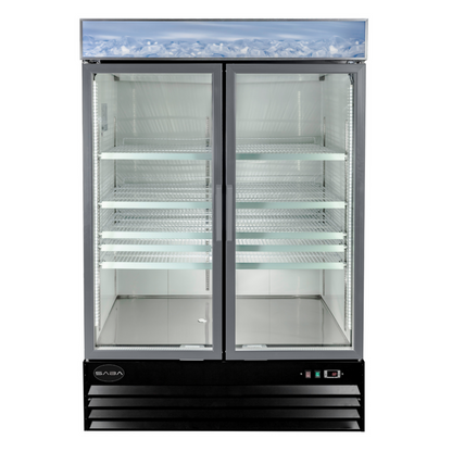 SABA Two Glass Door Commercial Merchandiser Freezer - SM-45F