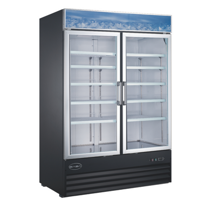 SABA Two Glass Door Commercial Merchandiser Freezer - SM-45F
