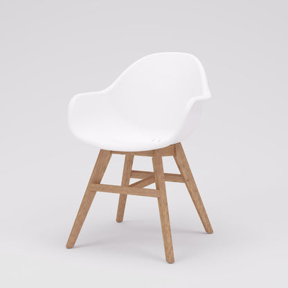 Midtown Concept Arm Indoor Dining Chair - 4PC - SC CON_ARM PAR WHT